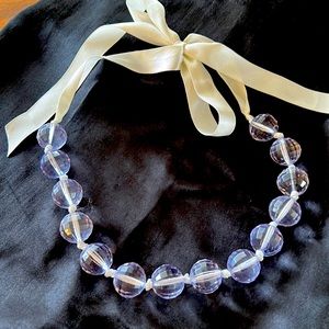 Beaded necklace glass like globe beads